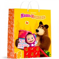 Пакет Чудо праздник матовый xl 33,5*45*15 см Маша и Медведь PXL-123142-MB