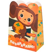 Пакет Чудо праздник креативный l Союзмультфильм Чебурашка вырубка PL-128872-CH