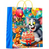 Пакет Чудо праздник глянцевый l Кот и мышь PL-130525-TJ