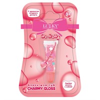 Блеск для губ сверкающий карамел.,5мл,с ароматом ягодного десерта,браслетик с подвеской Т27240 Lukky