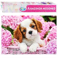 Набор для творчества Алмазная мозаика Щенок 40*50см частичная выкладка 87139