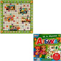 Игра Умка Азбука. М. А. Жукова. Обучающая настольная игра 3в1 4680107987563 /20/