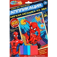 Набор для творчества Аппликация мягкая мозаика 17х23 см Супергерой МУЛЬТИ АРТ AM-MAPAUK