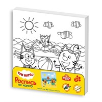 Набор для творчества Холст для росписи 15*15см Три Кота MultiArt 100CANV15X15-TC2