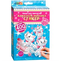 Набор для творчества Алмазная мозаика-стикер Кошечка Мэри МУЛЬТИ АРТ STICK-MAR-129536