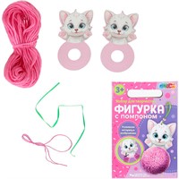 Набор для творчества Создай брелок с помпоном Котик МУЛЬТИ АРТ PP-42-CT-NW