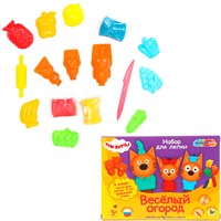 Набор для творчества Тесто для лепки Три Кота Весёлый огород 24 см MultiArt DSET-TC-121473D