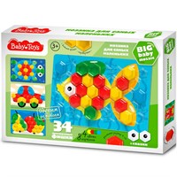 Набор Для Творчества Мозаика для самых маленьких Рыбка 4цв. 34 эл. BABY TOYS 03576