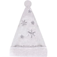 Колпак новогодний белый со снежинками FG240517041M СТОК