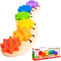 Игрушка Сортер-шестеренки. Радужная гусеничка Baby toys 70005