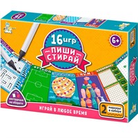 Игра развивающая 16 игр Пиши-Стирай 05754