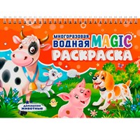 Раскраска 978-5-378-35271-5 Многоразовая водная MAGIC раскраска. Домашние животные