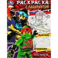 Раскраска 9785506084914 Путь ниндзя. Раскраска с лабиринтом