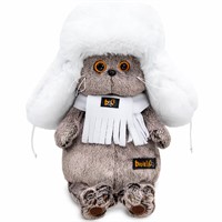 Басик в белой меховой шапке Ks22-302