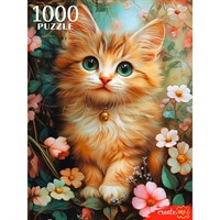 Пазл 1000 Котенок в цветах П1000-8275