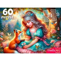 Пазл 60 Принцесса с лисичкой Х60-8262