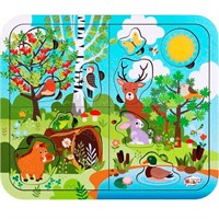 Деревянный Пазл многослойный Тайны леса 962222