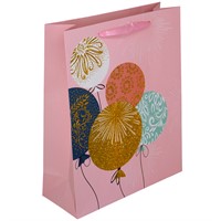 Пакет 26х10х32см с блестками Воздушные шары 141V-906