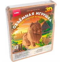 Набор для творчества Конструктор из картона. Объёмная игрушка Шпиц Нг-017 LORI.