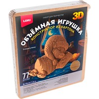 Набор для творчества Конструктор из картона. Объёмная игрушка Спящий утёнок Нг-020 LORI.