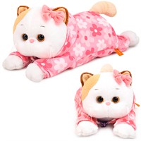 Ли-Ли Кошечка в комбинезоне с принтом "Цветочек" (лежачая) LKl24-003