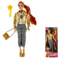 Кукла Карапуз 66001-F9-S-BB 29см София, руки и ноги сгиб, демисезонная одежда, акс