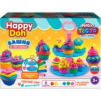 Набор для творчества Для лепки с формочками Этажерка с пирожными 24 см HAPPY DOH PDSET-124776