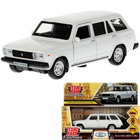 Модель 2104-12-WH ВАЗ-2104 ЖИГУЛИ длина 12 см белый Технопарк  в коробке /72/