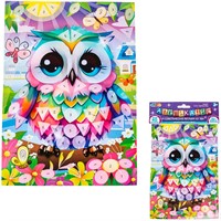 Набор для творчества Геометрическая мозаика из эва 15х21 см Сова МУЛЬТИ АРТ EVAGEO-112370
