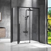 Tena Чёрный матовый. Душевая система со смесителем TVZ-1825