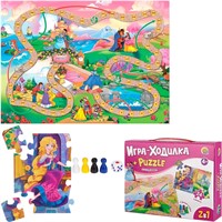 Игра ходилка+пазл ПРИНЦЕССЫ ИН-8205