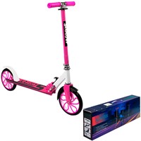 Самокат двухколесный розовый колеса 200 мм 141V-1115