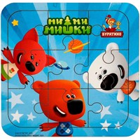 Деревянный Пазл 10*10 см. Ми-ми-мишки Буратино MMM-85