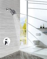 Bartin Встраиваемый душевой комплект со смесителем 1 режим TVZ-0896 Хром