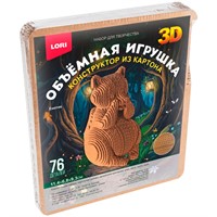 Набор для творчества Конструктор из картона. Объёмная игрушка Енотик Нг-021 LORI.