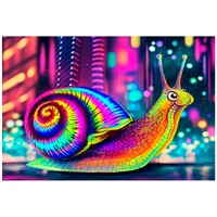 Набор для творчества Роспись по холсту 30*40см Радужная улитка ХК-6820
