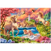 Набор для творчества Роспись по холсту 40*50см Единороги на морском побережье ХК-7980