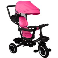 Велосипед трехколесный розовый FG240528291L-2 колеса прорезиненные,  10"/8"