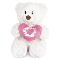 Мишка Белый с Сердцем 23см MT-SUT061705-23 .