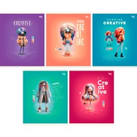 Тетрадь 60 л. клетка "Fashion creative" BG 367442