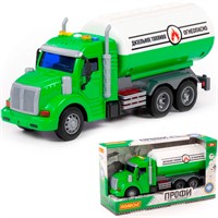 Автомобиль Профи с цистерной инерционный со светом и звуком зеленый в коробке 86471 П-Е /8/