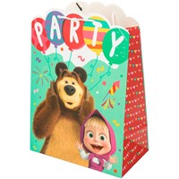 Пакет Чудо праздник креативный l Маша и Медведь вырубка PL-130081-MM