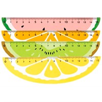 Линейка деревянная 15 см Фрукты 89612