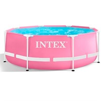 Бассейн каркасный METAL FRAME POOL розовый от 6 лет 28290