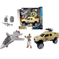Набор Военный 6669B самолет, машина, солдат, аксесс в кор.