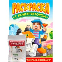 Раскраска 978-5-378-34895-4 С конструктором. Кот