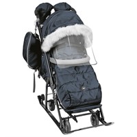 Санки коляска НД7-5SK/6 графитовый /Ника/