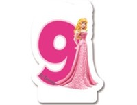 Свеча цифра "9" Принцессы 6см/P 1502-2801