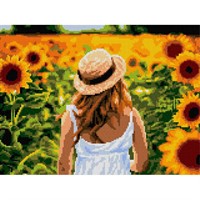 Набор для творчества Алмазная мозаика 30*40 см полное заполнение Подсолнухи Ам-102 LORI