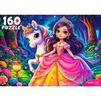 Пазл 160 Принцесса и ночной единорог Ф160-4544